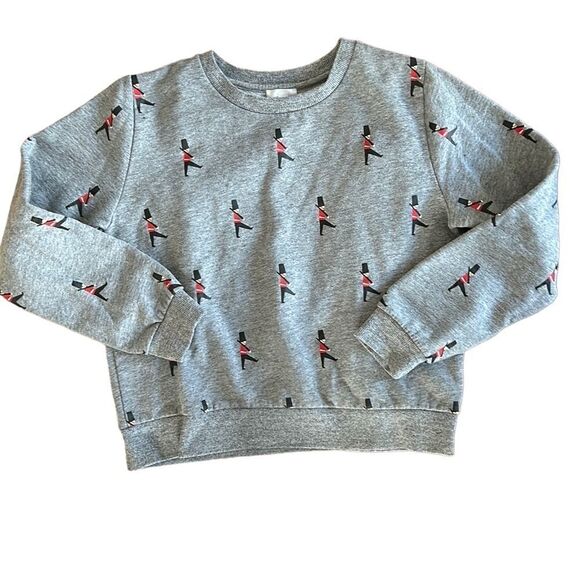 B+AB Kids Grey Crew Neck All Over Print Holiday Sweatshirt Size XS - Picture 1 of 6